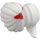 LEGO White High Ponytail with Dark Red Wrap (65425)