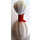 LEGO White High Ponytail with Dark Red Wrap (65425)