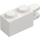 LEGO White Hinge Brick 1 x 2 Locking with Dual Finger on End Horizontal (30540 / 54672)