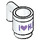 LEGO White Mug with ‘I’ Heart ‘HLC’ (3899 / 36728)