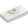 LEGO White Plate 1 x 2 with 1 Stud (with Groove and Bottom Stud Holder) (15573 / 78823)