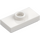 LEGO White Plate 1 x 2 with 1 Stud (with Groove and Bottom Stud Holder) (15573 / 78823)