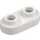 LEGO White Plate 1 x 2 with Rounded Ends and Open Studs (35480)