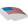 LEGO White Slope 2 x 3 Curved with USA Flag (34963 / 78181)