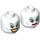 LEGO White The Joker Minifigure Head (Recessed Solid Stud) (3626 / 36857)