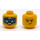 LEGO Yellow Digi Jay Head (Recessed Solid Stud) (3626)
