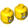 LEGO Yellow Douglas Elton Minifigure Head (Recessed Solid Stud) (3626 / 56174)