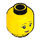 LEGO Yellow Dual Sided Female Head with Worried / Scared Face (Recessed Solid Stud) (3626 / 23177)