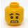 LEGO Yellow Dual-Sided Male Head with Scared Face / Lopsided Smile (Recessed Solid Stud) (3626 / 32729)