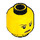 LEGO Yellow Female Head from Battle Goddess with Golden Lipstick Pattern (Recessed Solid Stud) (3626 / 18175)