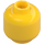 LEGO Yellow Female Head with Eyelashes and Red Lipstick (Recessed Solid Stud) (11842 / 14915)