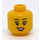 LEGO Yellow Female Minifigure Head with Eyelashes and Smile (Recessed Solid Stud) (3626 / 56663)