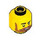 LEGO Yellow Head with Dark Orange Moustache and Beard (Recessed Solid Stud) (3274 / 103184)