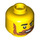 LEGO Yellow Head with Dark Orange Moustache and Beard (Recessed Solid Stud) (3274 / 103184)