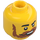 LEGO Yellow Head with Dark Orange Moustache and Beard (Recessed Solid Stud) (3274 / 103184)