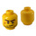 LEGO Yellow Head with Stubble, Scar and Crooked Smile (Recessed Solid Stud) (10260 / 14759)