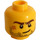 LEGO Yellow Head with Stubble, Scar and Crooked Smile (Recessed Solid Stud) (10260 / 14759)