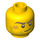 LEGO Yellow Head with Stubble, Scar and Crooked Smile (Recessed Solid Stud) (10260 / 14759)