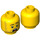 LEGO Yellow Jonas Jr. Minifigure Head (Recessed Solid Stud) (3626 / 56263)