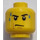 LEGO Yellow Minifigure Head with Frown, Sweat Drops Pattern (Recessed Solid Stud) (10259 / 14914)