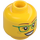 LEGO Yellow Minifigure Head with Green Glasses (Recessed Solid Stud) (3626 / 56863)