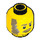 LEGO Yellow Old Fishing Store Fisherman Minifigure Head (Recessed Solid Stud) (3626 / 35724)