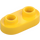 LEGO Yellow Plate 1 x 2 with Rounded Ends and Open Studs (35480)