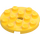 LEGO Yellow Plate 4 x 4 Round with Hole and Snapstud (60474)