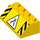 LEGO Yellow Slope 2 x 4 (45°) with Tools and Hazard Stripes with Smooth Surface (3037 / 43307)