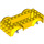LEGO Yellow Vehicle Base with Medium Stone Gray Wheel Holders (1813 / 12622)